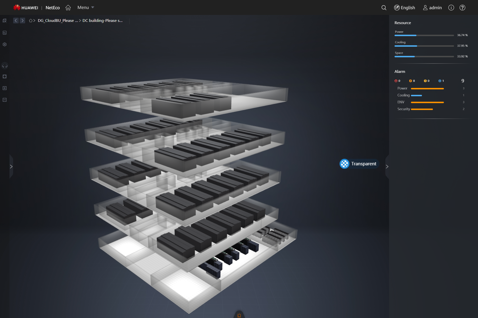 3D view- building level