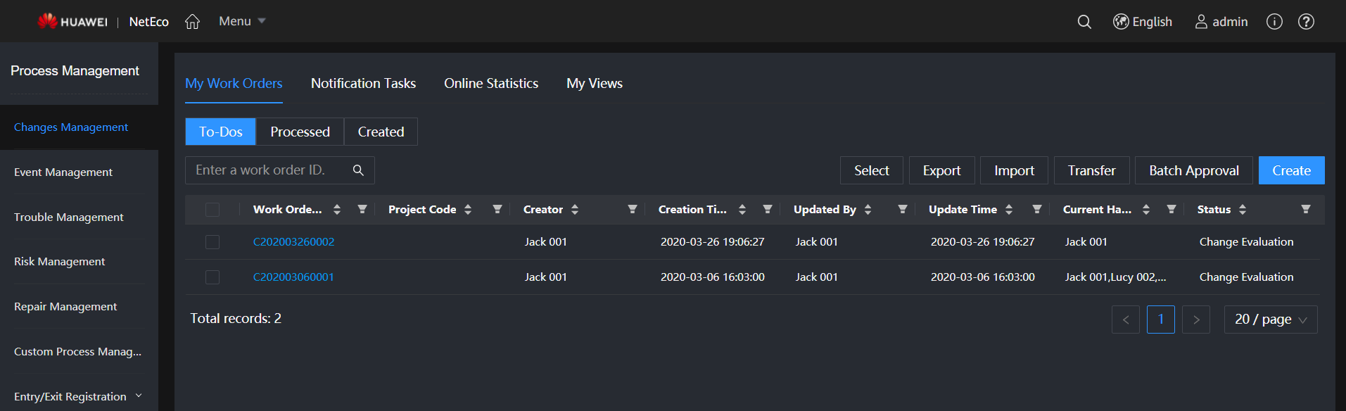Change management-to-dos
