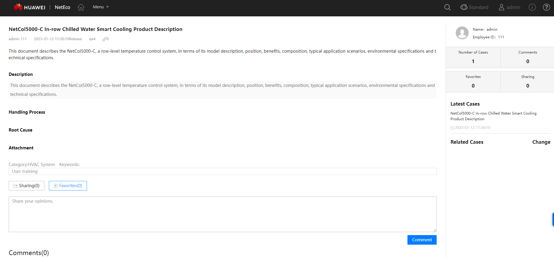 Knowledge Base-case details